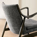 Hayes Mid-Century Modern Upholstered and Solid Wood Accent Chair