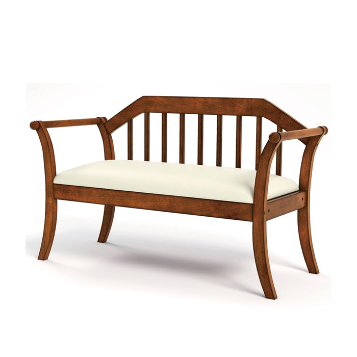 Barnwood Classic Fence Style Upholstered Accent Bench