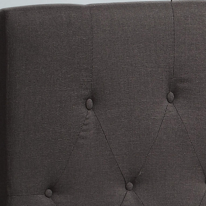 Corbin Button-Tufted Gray Fabric Upholstered Headboard