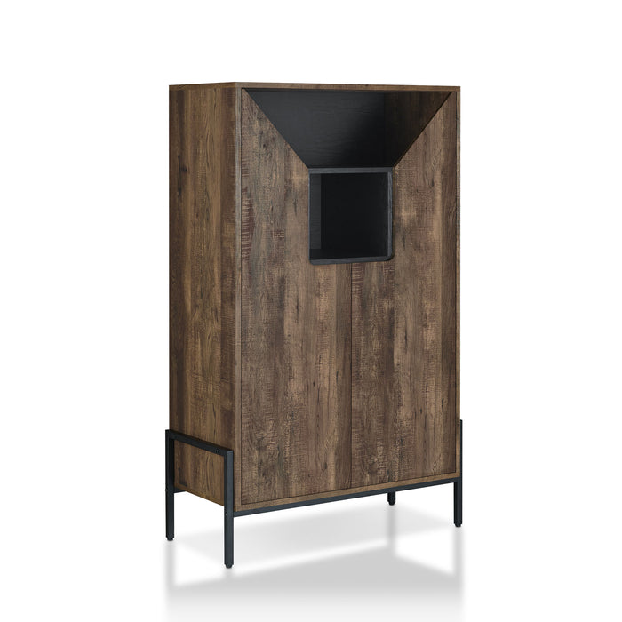 McCarron Reclaimed Oak Shoe Cabinet with Adjustable Shelves (14-Pairs)