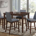 Lula Mid-Century Modern Counter Height Natural Tone Dining Table