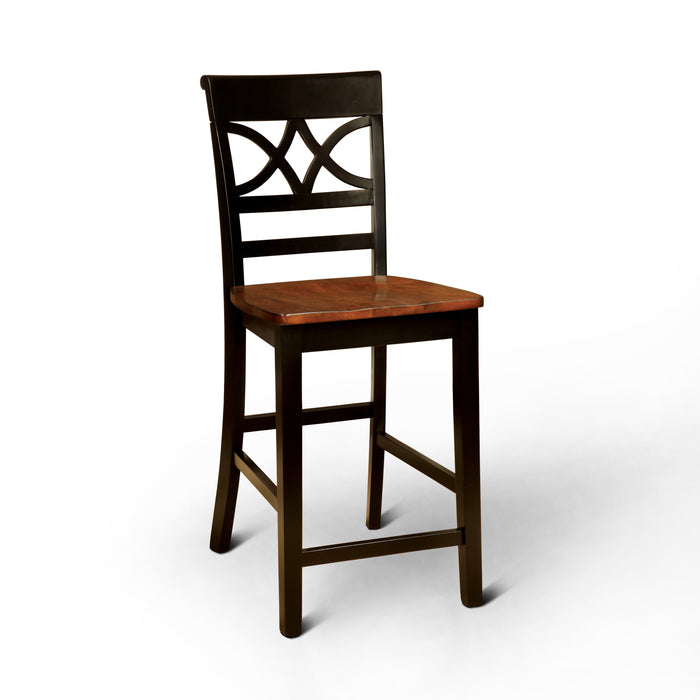 Smeaton Cherry Finished Country Counter Height Chairs (Set of 2)