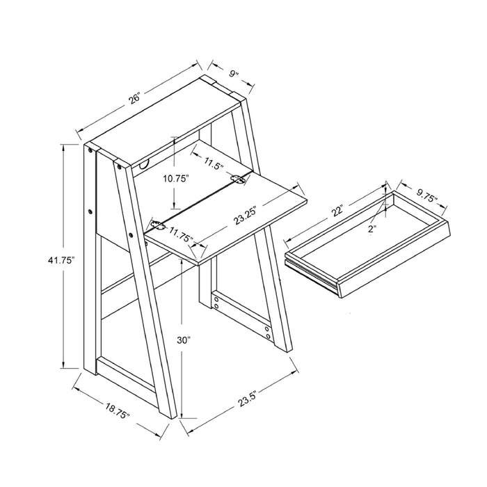 Dimensions for computer desk with drawer