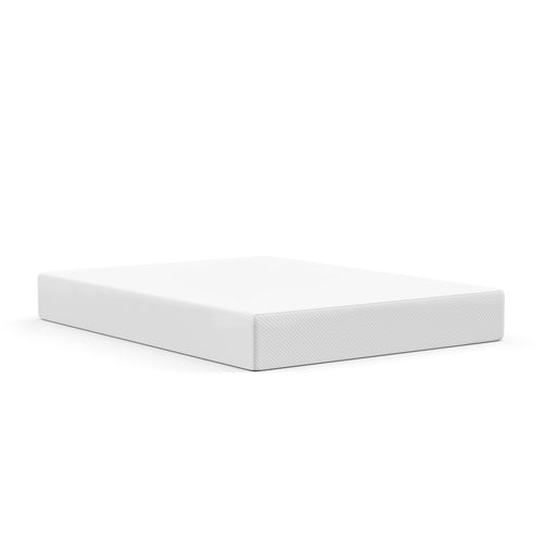 A white background image of a twin xl size mattress.