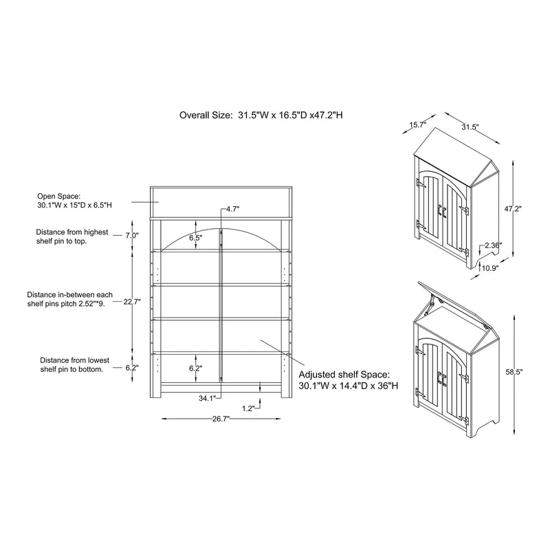 Billy Vintage Grey Oak 11-bottle Wine Bar 2-Piece Set