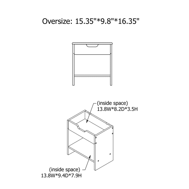 Botero Transitional Walnut Multi-Storage Vanity Table Set