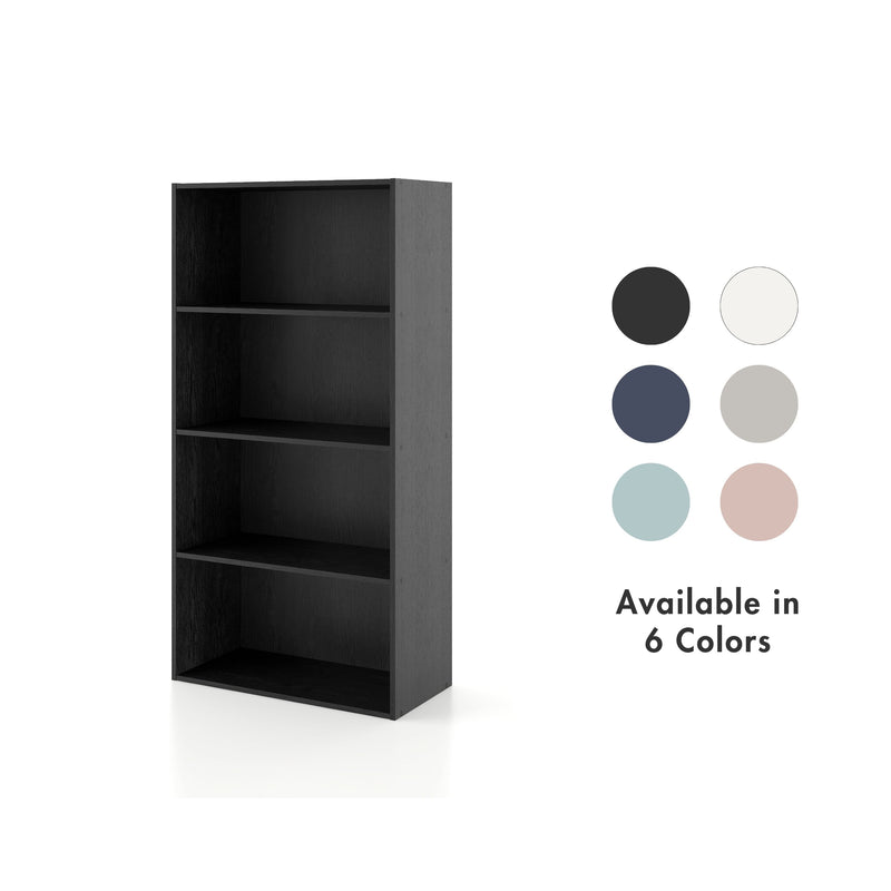 Quincy 46.85 in. Tall Stackable Engineered Wood 4-Shelf Modern Modular Bookcase