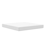 A white background image of a queen size mattress.