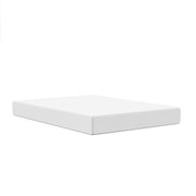 A white background image of a full size mattress.