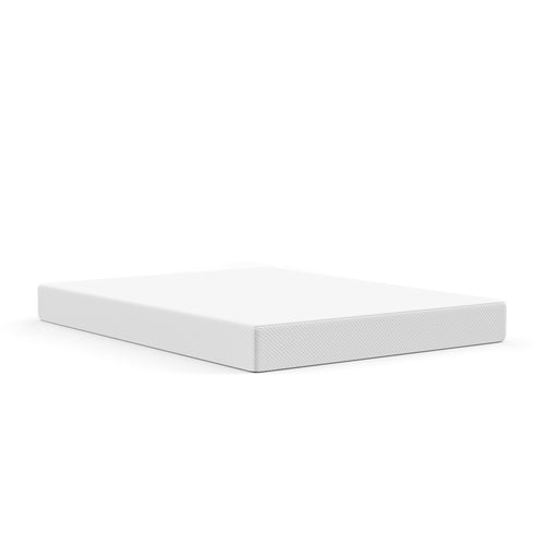 A white background image of a twin xl size mattress.