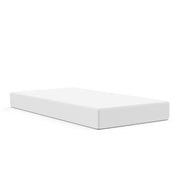 A white background image of a twin size mattress.