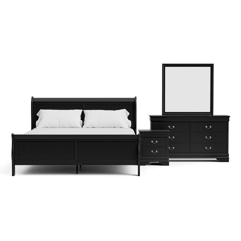 Devi Traditional Solid Wood 4-Piece Bedroom Set