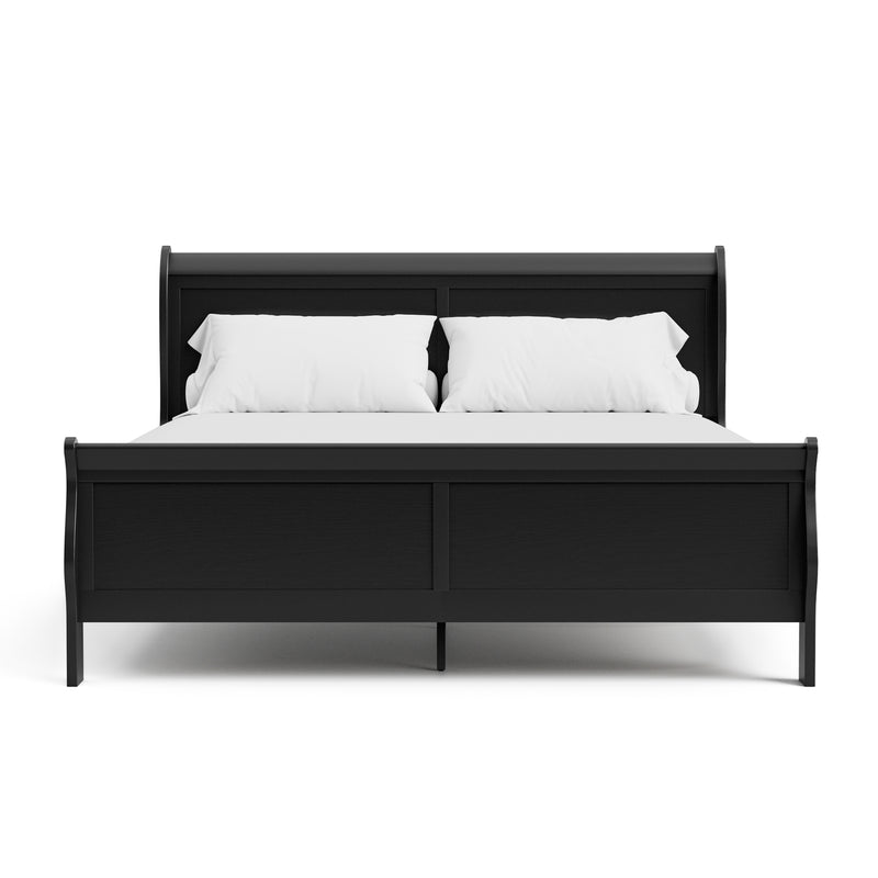 Devi Traditional Solid Wood Sleigh Bed