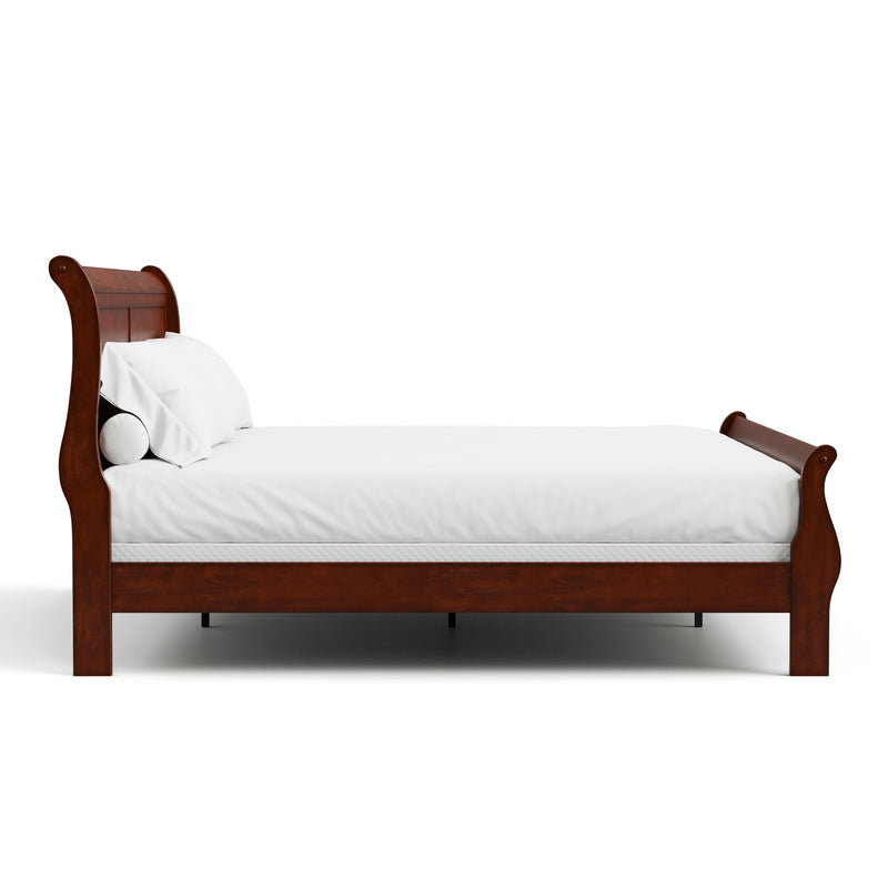 Devi Traditional Solid Wood Sleigh Bed