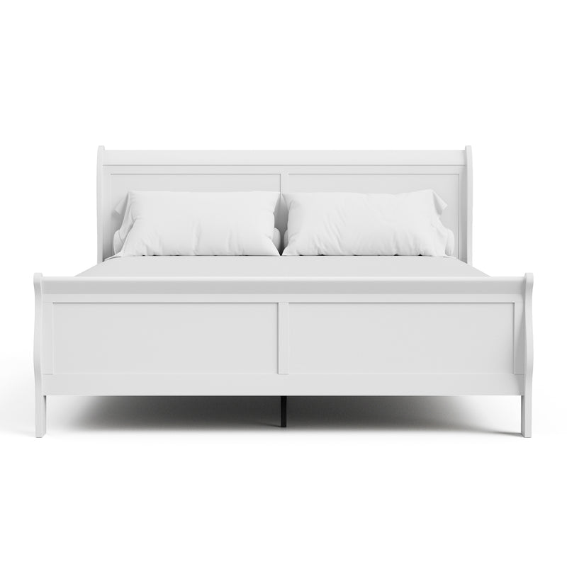 Devi Traditional Solid Wood Sleigh Bed