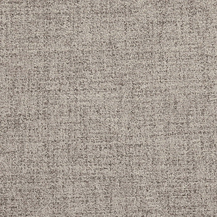 Swatch of the upholstery fabric of a modern light brown upholstered storage bench with a lift top