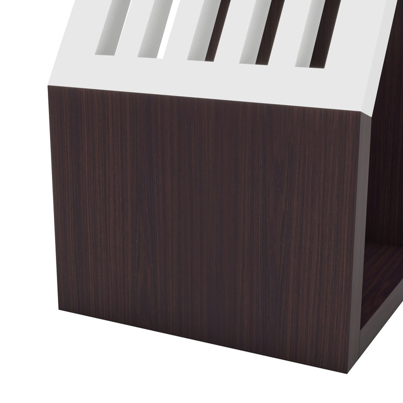 Talima Modern End Table with Book Rack