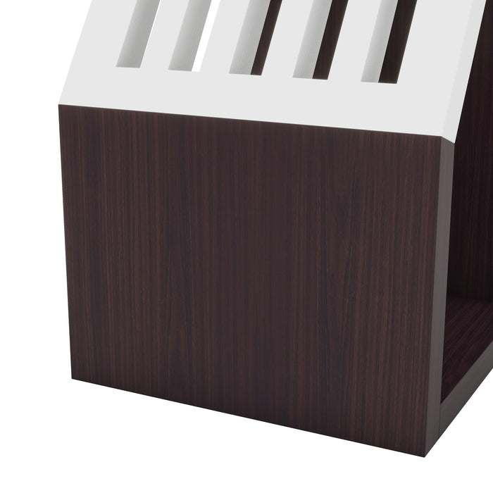 Talima Modern End Table with Book Rack