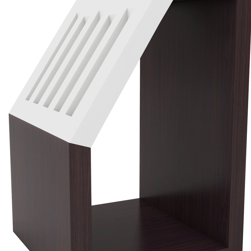 Talima Modern End Table with Book Rack