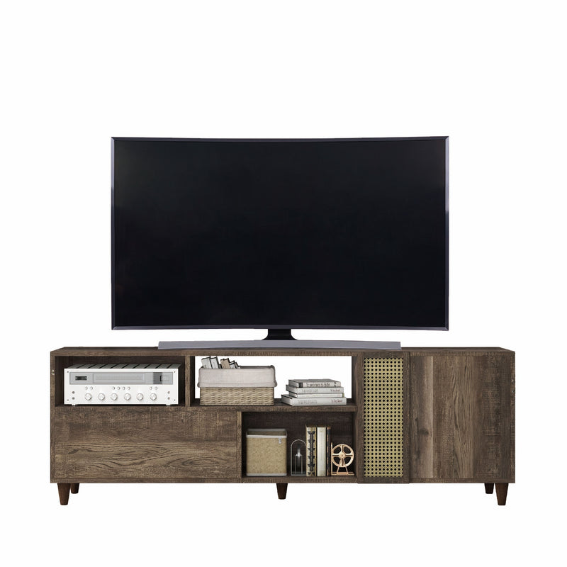 Tetzger Bohemian 70" Reclaimed Oak Multi-Storage TV Stand