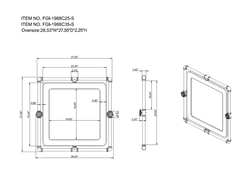 Histon Industrial Accent Wall Mirror