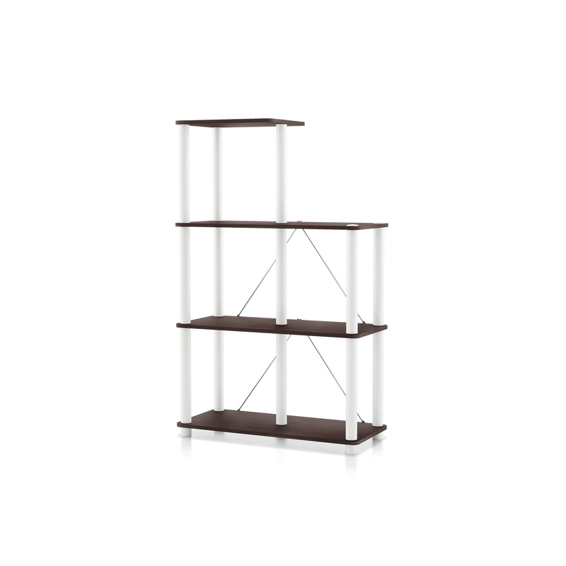 Quincy 44.1 in. Tall Wood 5-Shelf Modular Shelving Unit With Support Rods