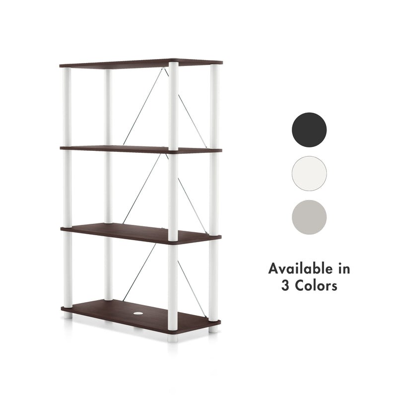 Quincy 44.1 in. Tall Wood 3-Shelf Modular Shelving Unit With Support Rods