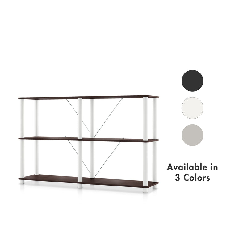 Quincy 30.1 in. Tall Wood 4-Shelf Modular Shelving Unit With Support Rods