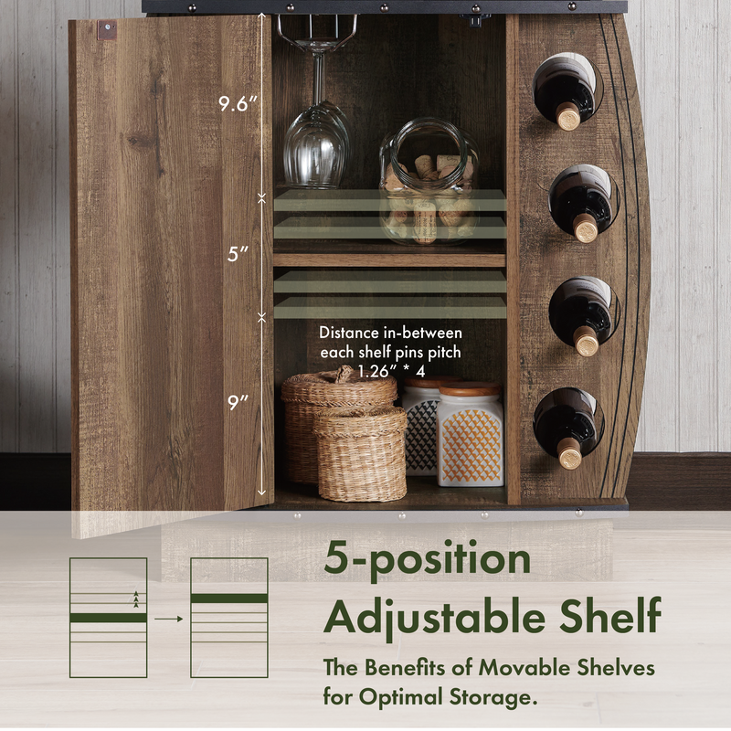 Dilling Rustic Reclaimed Oak 26-inch Mini Bar