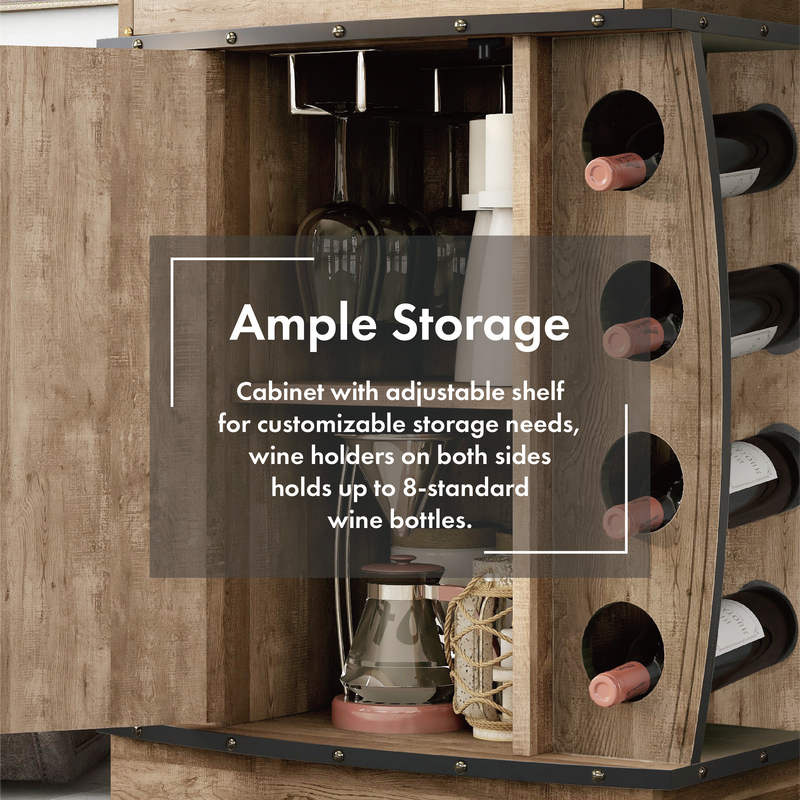 Dilling Rustic Reclaimed Oak 26-inch Mini Bar