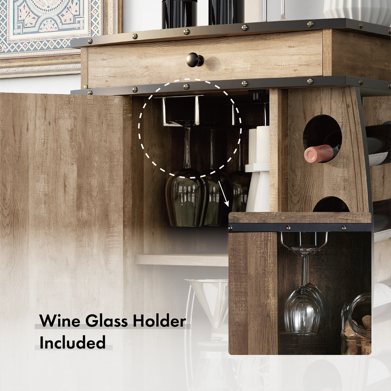 Dilling Rustic Reclaimed Oak 26-inch Mini Bar