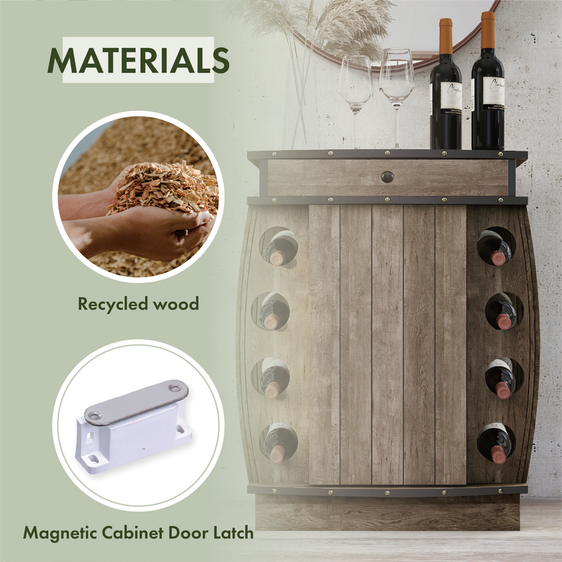 Dilling Rustic Reclaimed Oak 26-inch Mini Bar