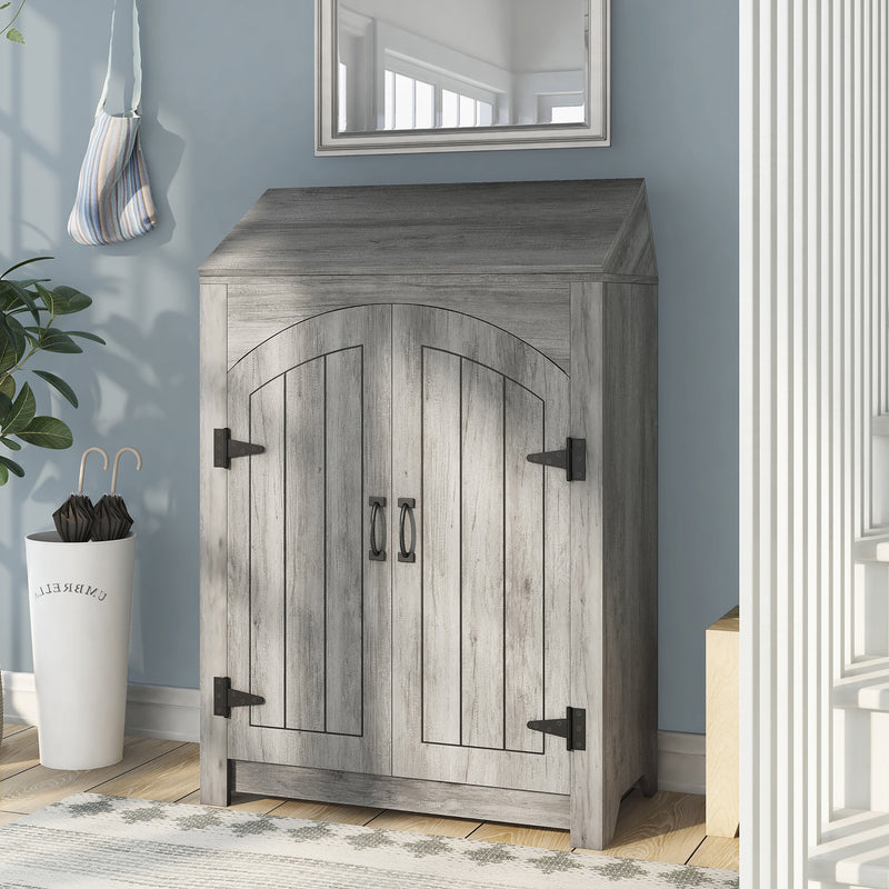 Billy Vintage Grey Oak 11-bottle Wine Bar 2-Piece Set