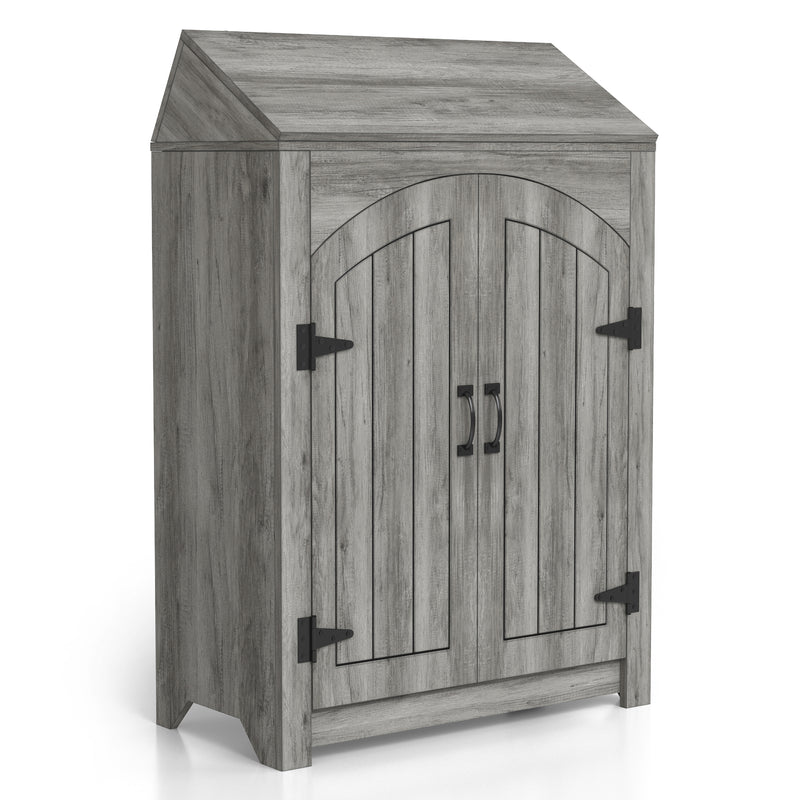 Billy Vintage Grey Oak 11-bottle Wine Bar 2-Piece Set