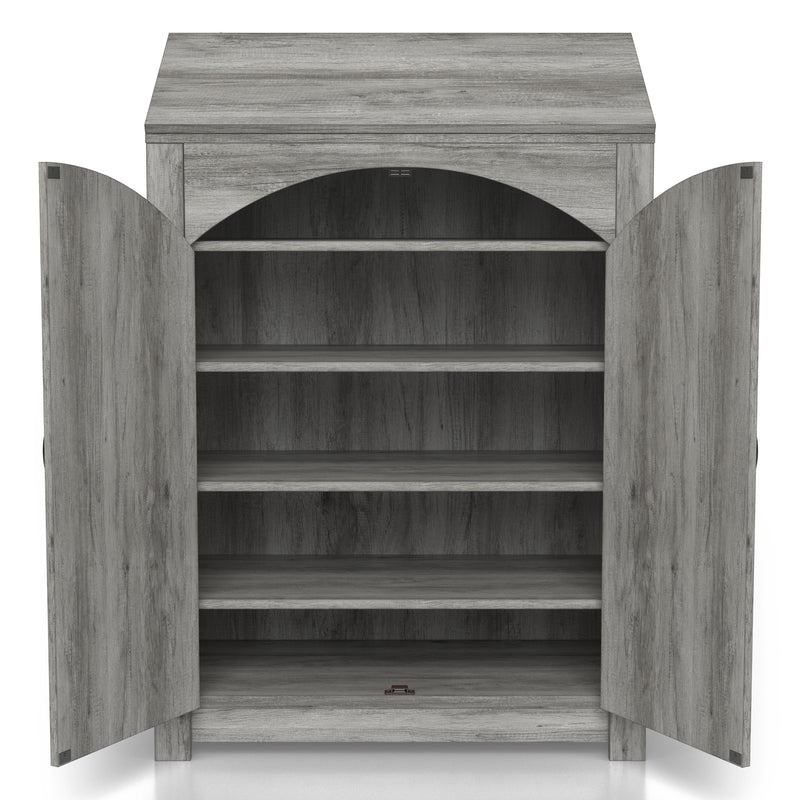 Billy Vintage Grey Oak 11-bottle Wine Bar 2-Piece Set