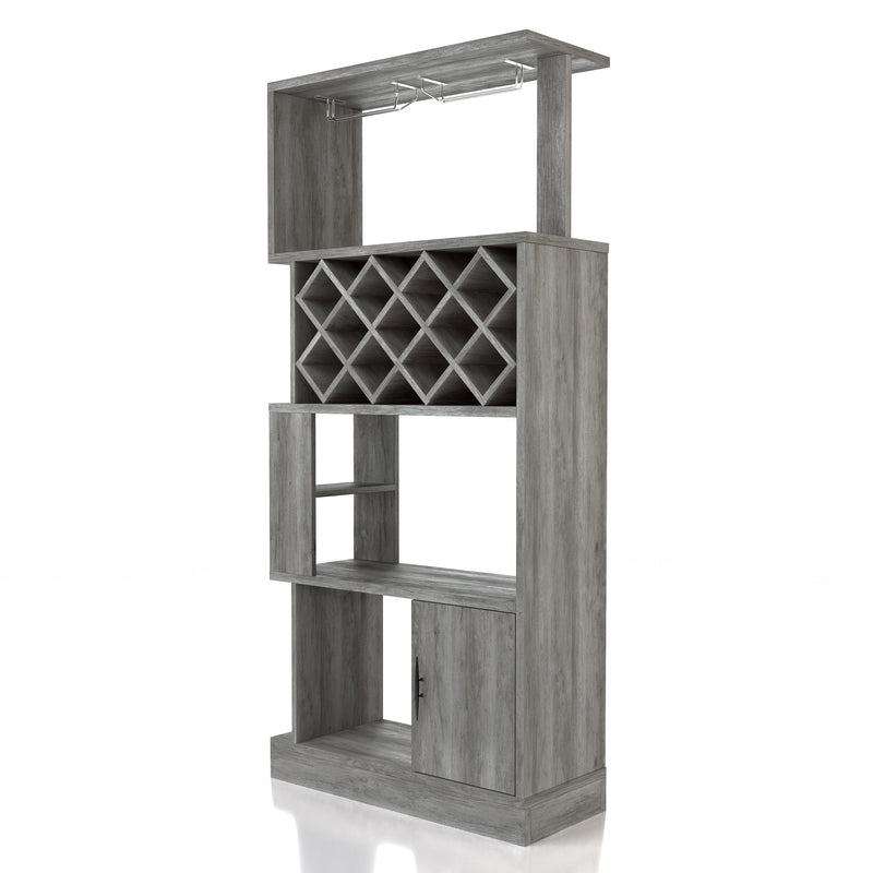 Billy Vintage Grey Oak 11-bottle Wine Bar 2-Piece Set