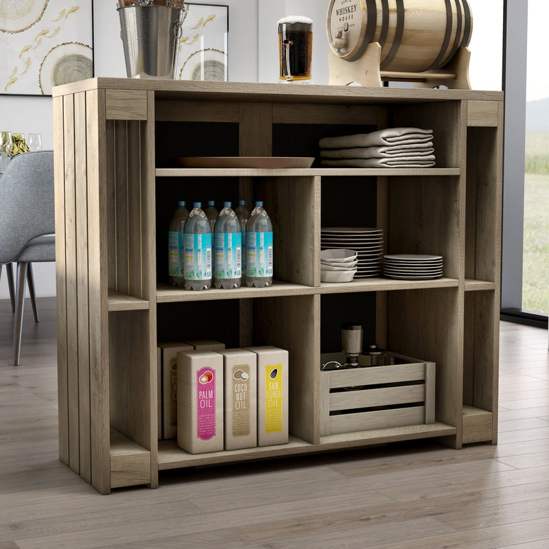 Forester Farmhouse Home Bar with Chalkboard Menu Signs