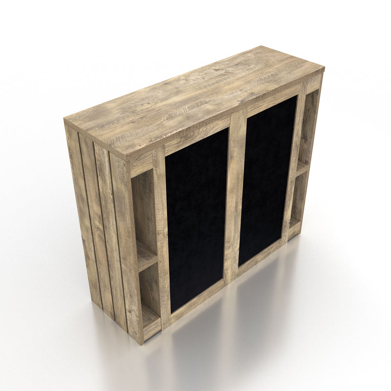 Forester Farmhouse Home Bar with Chalkboard Menu Signs