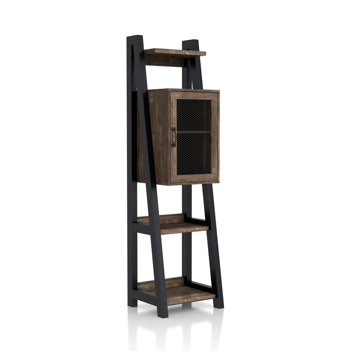 Carson Rustic Bookcase Carson 70 in. Tall Industrial Oak Compact Bookcase — 24/7 Shop At Home