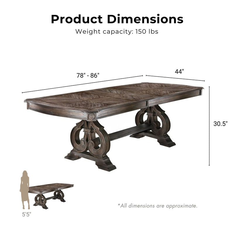 Marellis Transitional Rustic Natural Tone Dining Table