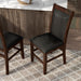 Roche Brown Cherry Wood & Leatherette Counter Height Chairs (Set of 2)