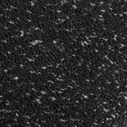 Swatch of the upholstery fabric on a contemporary black and metallic boucle accent armchair