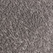 Swatch of the upholstery fabric on a contemporary charcoal gray and metallic boucle curved kidney loveseat