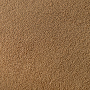 Swatch of the upholstery fabric on a contemporary brown chenille sloping tuxedo loveseat