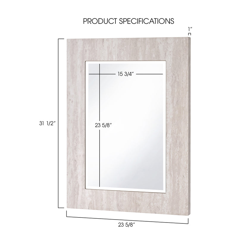 Campton Transitional White Mirror