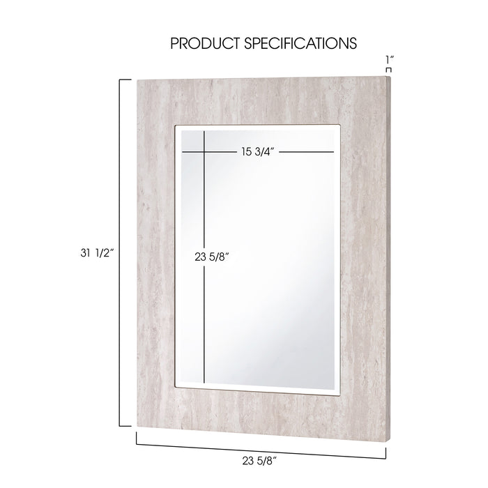 Campton Transitional White Mirror