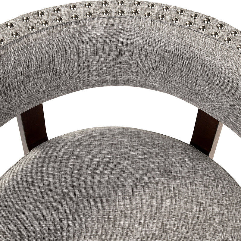 Fendeson Transitional Nailhead Swivel Barstool (Set of 2)