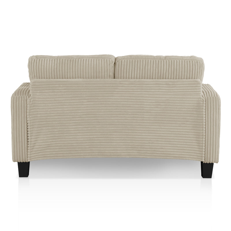 Xenia Modern Chenille Loveseat with Cup Holders