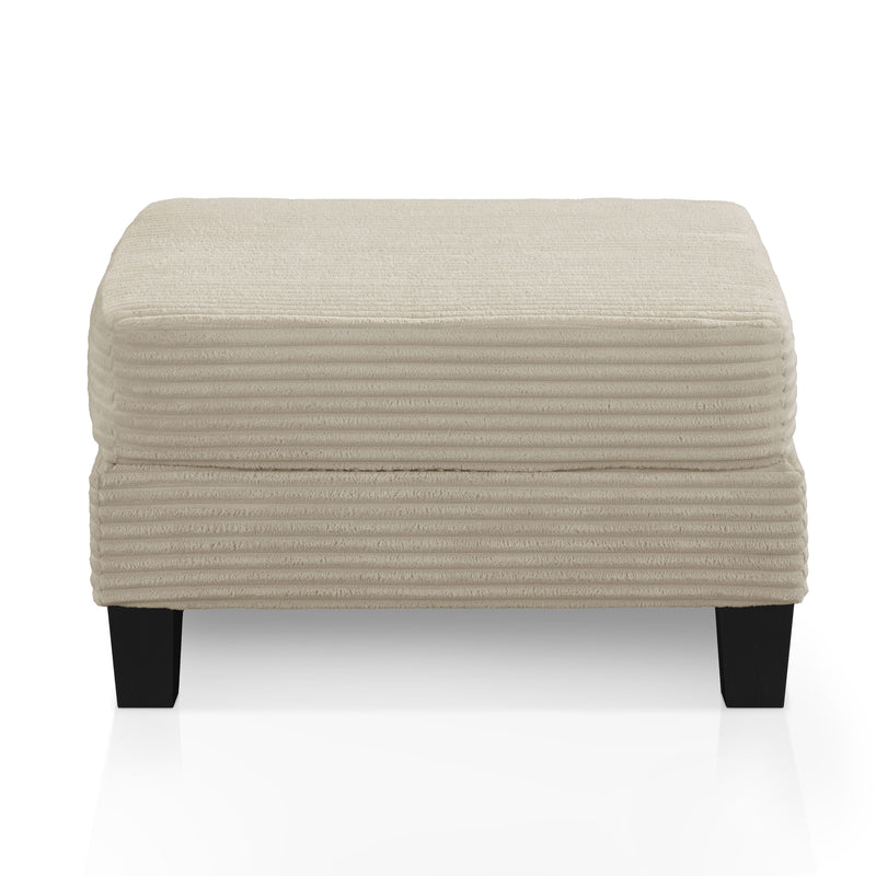 Xenia Modern Chenille Ottoman with Storage