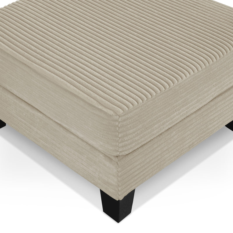 Xenia Modern Chenille Ottoman with Storage